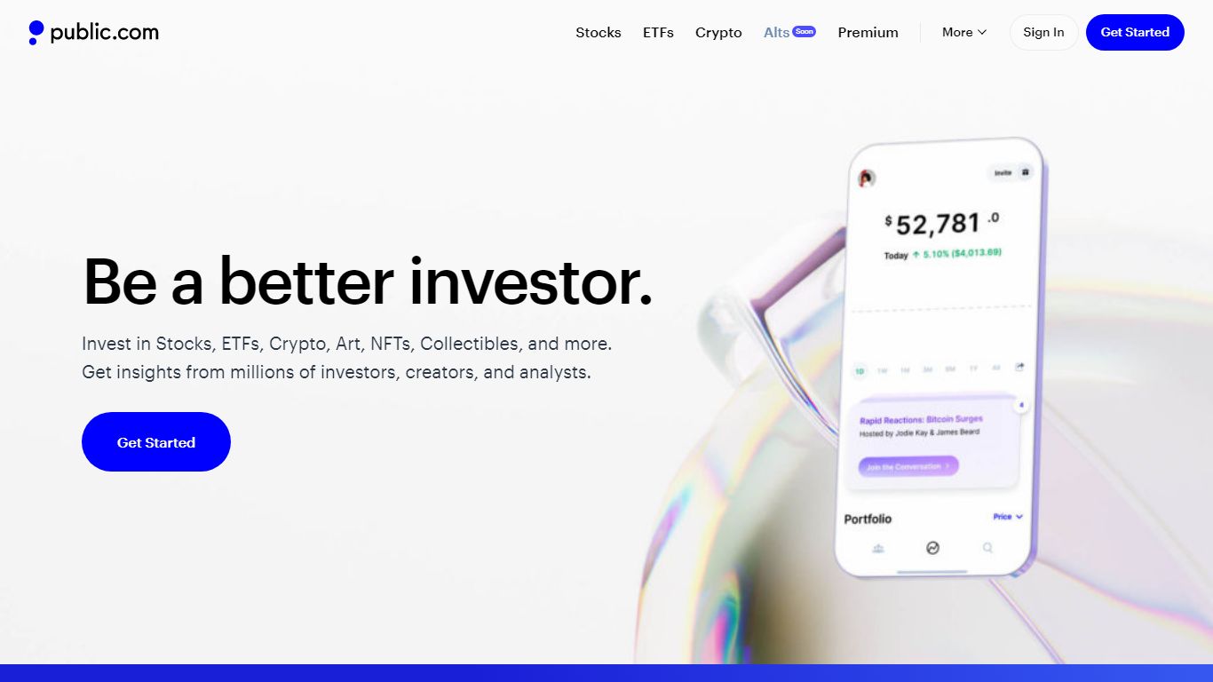 Public.com - Stocks, ETFs & Crypto Investing App